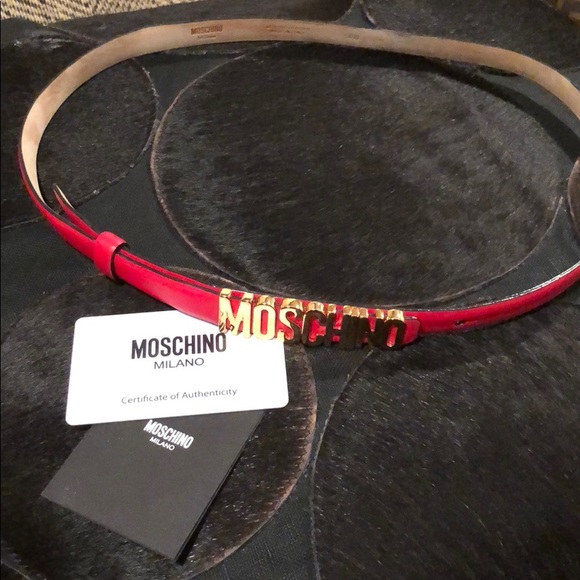 moschino skinny belt